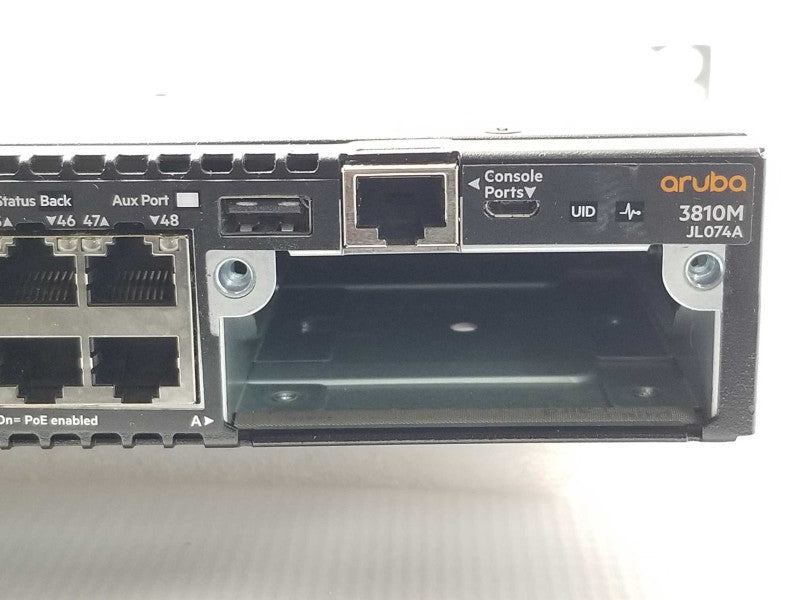 Aruba 3810M 48G PoEP 1-Slot JL074A Switch, 1x PSU, No IOS/image installed, SEE _