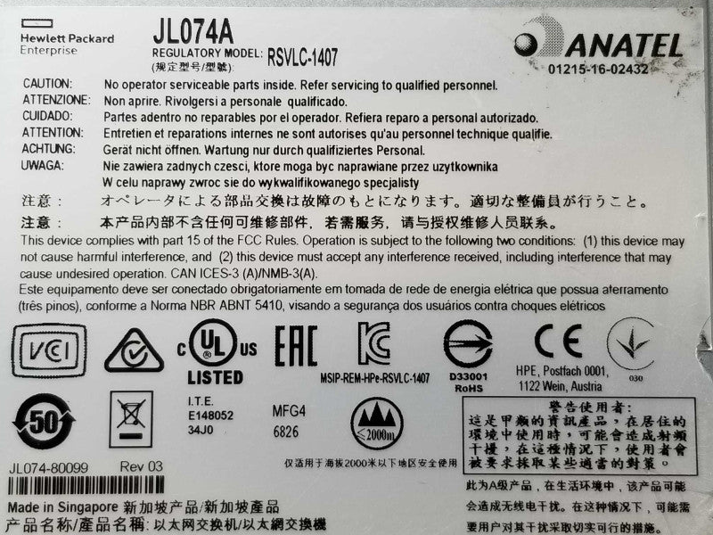 Aruba 3810M 48G PoEP 1-Slot JL074A Switch, 1x PSU, No IOS/image installed, SEE _