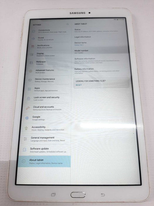 Samsung Galaxy Tab E SM-T560NU 16GB, Wi-Fi, 9.6 inch Tablet / Factory Reset #