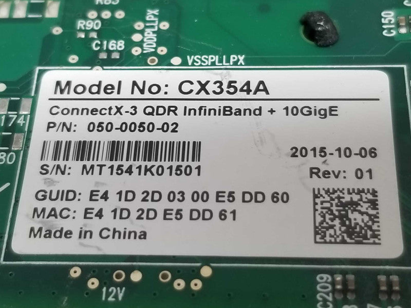 Mellanox ConnectX-3 CX354A PCIe x8 10 40 GB QSFP+ Dual Port Server OEM, QTY ~