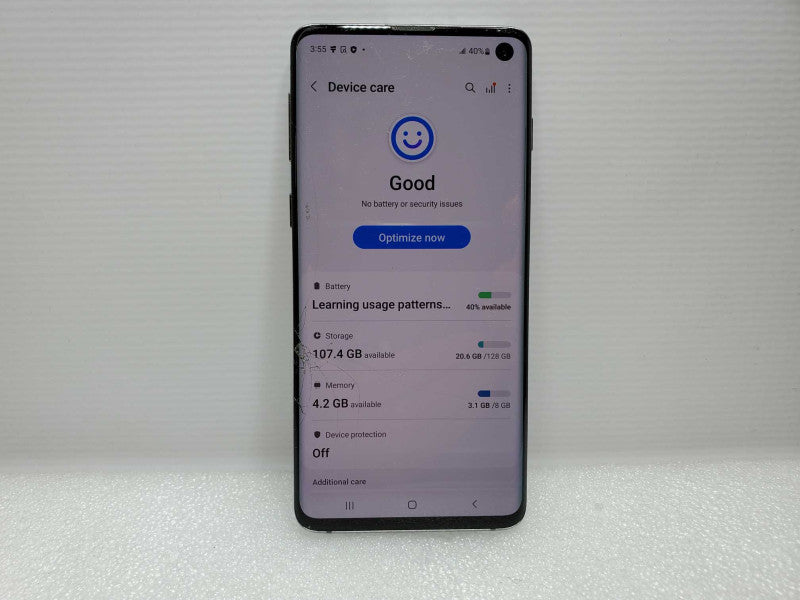 Samsung Galaxy S10 - 128 GB - Black [Unlocked - Broken Screen] (