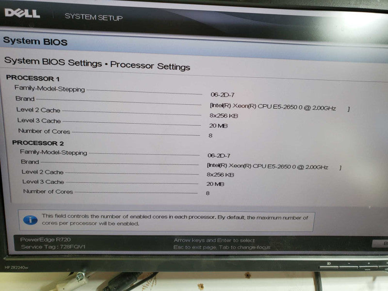 Dell PE R720, 2x Xeon E5-2650 2.0GHz, 64GB, 2x PSU, no RAID