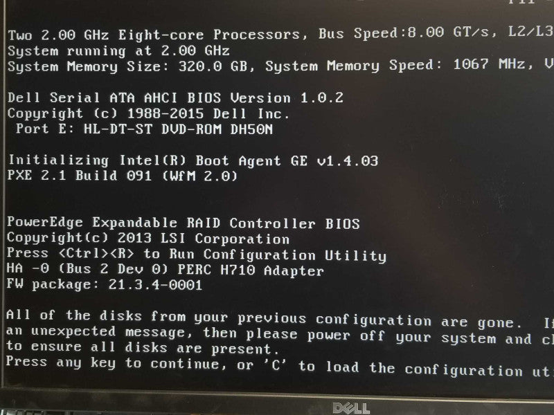 Dell PE T620, 2x Xeon E5-2650 2.0GHz, 320GB DDR3 ECC, 4x 3TB HDDs, H710 2x PSU _