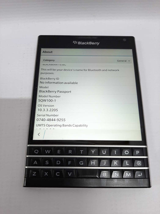 blackberry SQW100-1 32GB Factory Reset / Carrier Locked to Telus #