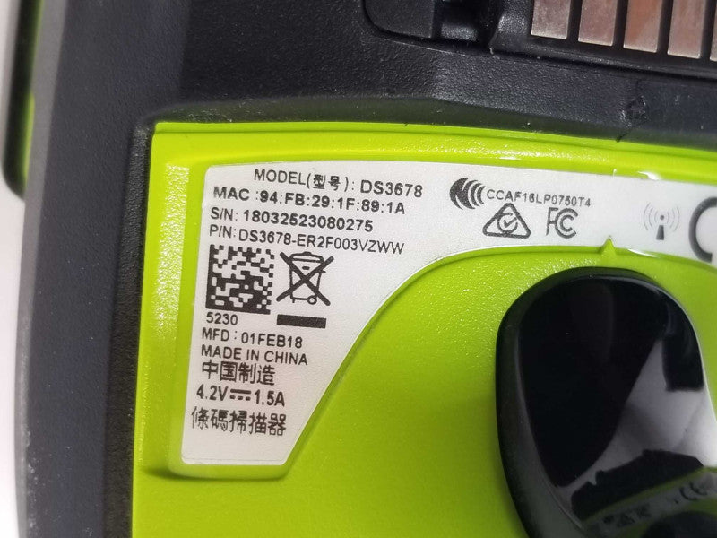 Zebra DS3678 -ER2F003VZWW 2D Extended Range Barcode Scanner w/ Cradle _