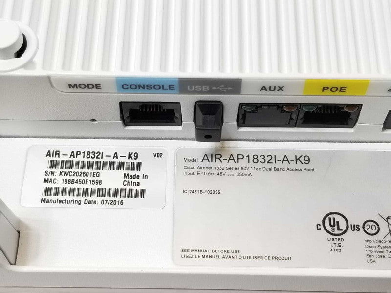 Cisco AIR-AP1832I-A-K9 Aironet wireless Access Point _