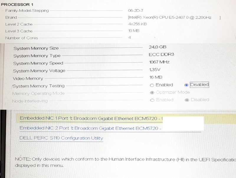 Dell PowerEdge R520 1x Xeon E5-2407 @ 2.2GHz 24GB RAM PERC S110 +