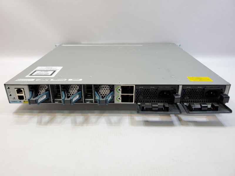 Cisco WS-C3850-48T-S - 48 Port Gigabit IP Base Switch w/ 2 AC Power Supply (