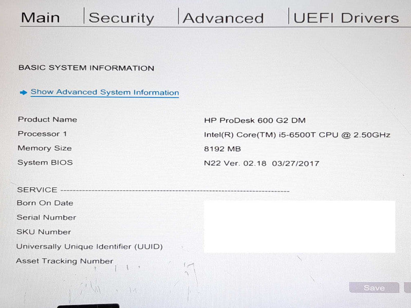 HP ProDesk 600 G2 DM i5-6500T @ 2.5GHz 8GB RAM - NO HDD +