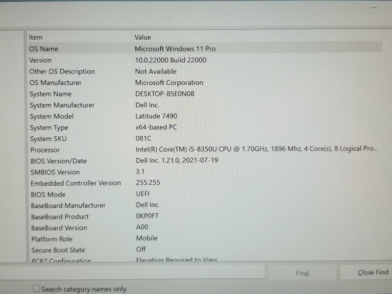 Dell Latitude 7490, i5-8350U 1.7GHz/8GB, 240GB SSD, 14\\" ~