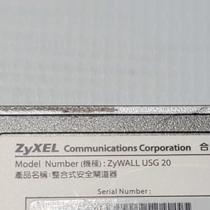 Zyxel ZyWall USG 20 USG20 without AC Adapter