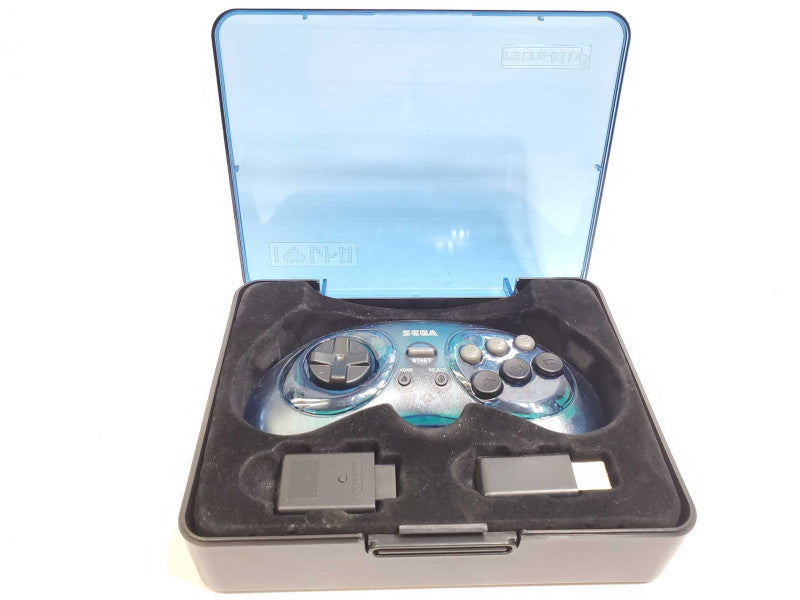 Retro-Bit GENESIS 8-Button Wireless Arcade Pad - Clear Blue