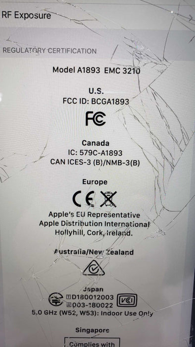 Apple iPad 6 A1893 Wifi 32G READ [