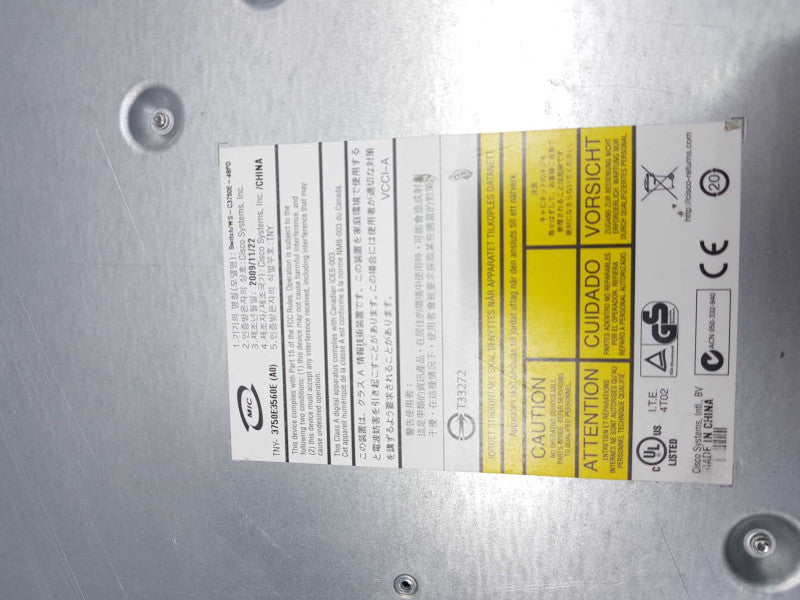 Cisco Catalyst 3750-E Series PoE-48 Ethernet Switch WS-C3750-48PD-E #