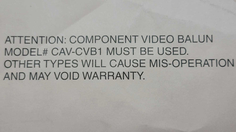 Sony CAV-CVS12ES Component Video Switcher Matrix Switch