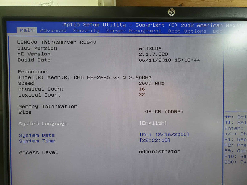Lenovo Thinkserver RD640 Xeon E5-2640 V2 @ 2.00ghz 48gb ram 9260-8i Raid 2xPSU