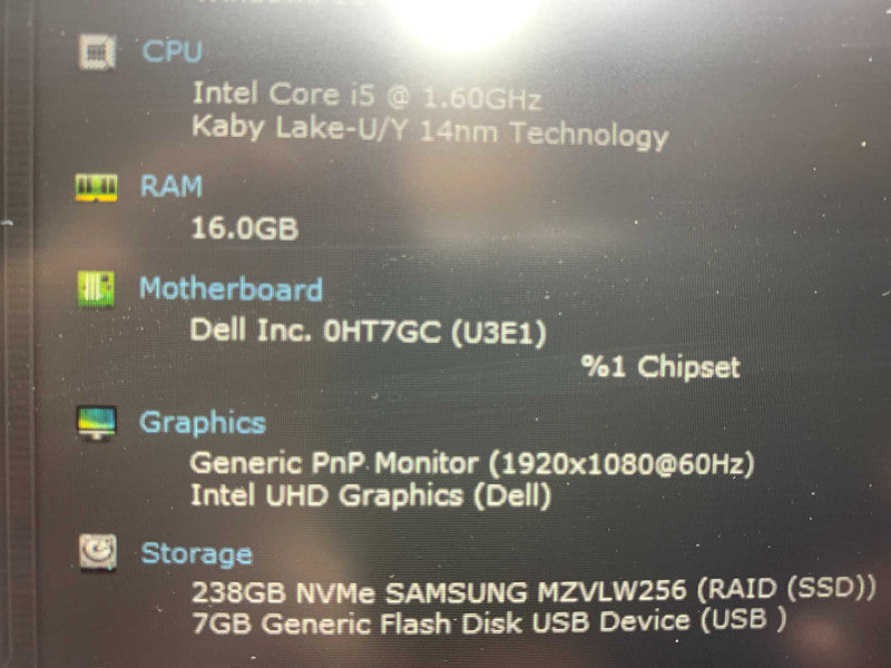 DELL Latitude 5510 with i5-10210U CPU 16GB RAM & 256GB NVME Storage  -