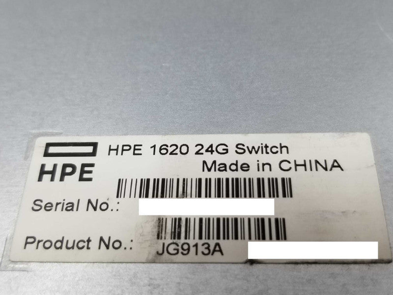 HP JG913A HPE 1620-24G 24 Port Managed Gig Switch ~