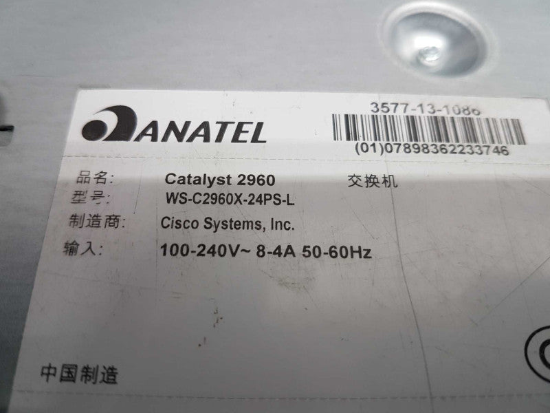 Cisco Catalyst 2960-X Series WS-C2960X-24PS-L 24-Port Gigabit Ethernet PoE #