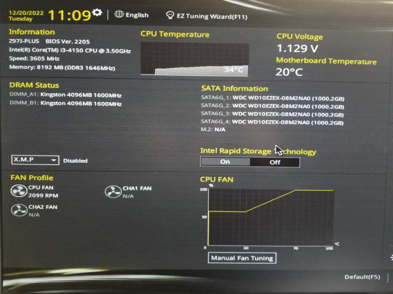 Custom PC i3-4150 3.50Ghz  8GB DDR3 4x 1TB HDD  _