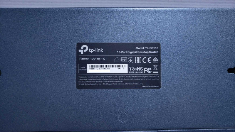 TP-Link TL-SG116 16-Port 10/100/1000Mbps Gigabit Ethernet Desktop Switch [