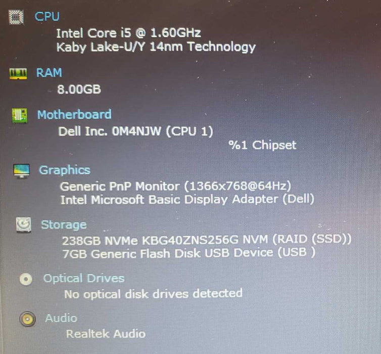 Dell Latitude 3510 [Core i5-10210U @ 1.6GHz - 8GB DDR4 - 250GB SSD - 15.6\\"] (