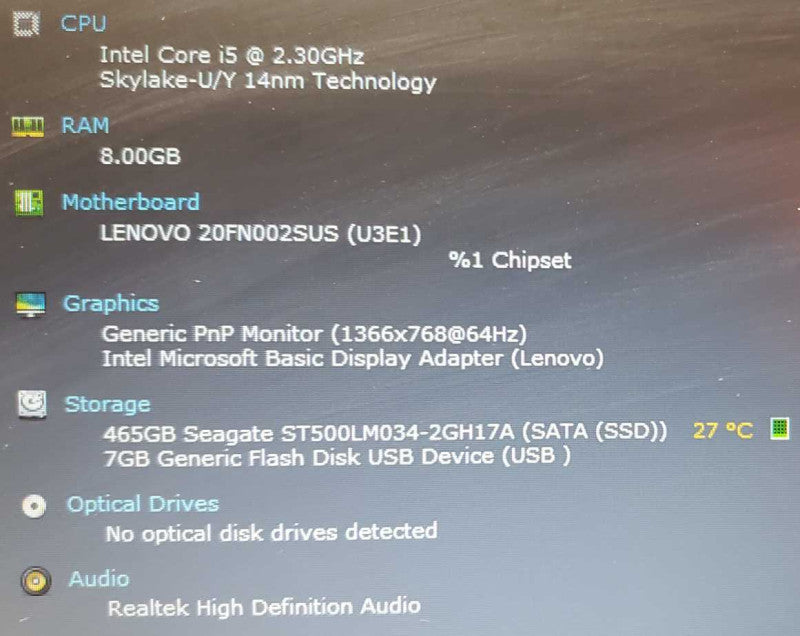 Lenovo ThinkPad T460 [Core i5-6200U @ 2.3GHz - 8GB - 500GB HDD - 14\\"] (