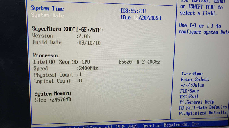 SuperMicro X8DTU, 1x Xeon E5620 2.4GHz, 24GB DDR3, 1x PSU [