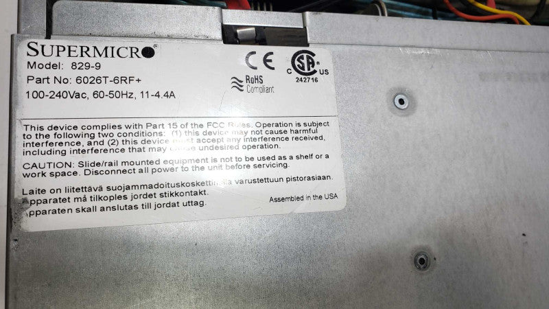 SuperMicro X8DTU, 1x Xeon E5620 2.4GHz, 24GB DDR3, 1x PSU [