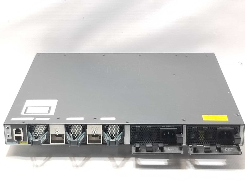Cisco WS-C3650-48PS-S 48-Port Gig PoE Managed Switch, 2x C3650-Stack, 2x PSU _