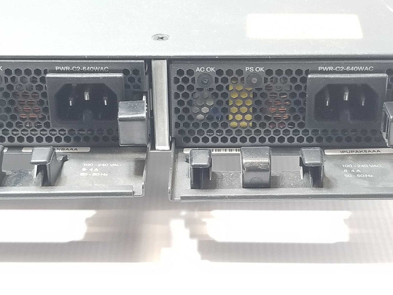 Cisco WS-C3650-48PS-S 48-Port Gig PoE Managed Switch, 2x C3650-Stack, 2x PSU _