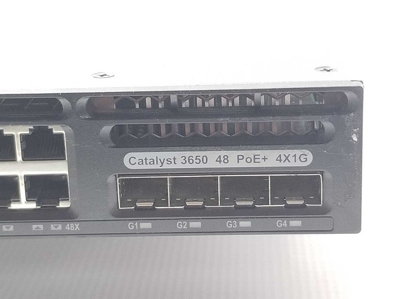Cisco WS-C3650-48PS-S 48-Port Gig PoE Managed Switch, 2x C3650-Stack, 2x PSU _