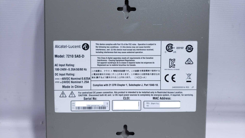 Alcatel-Lucent 7210 SAS-D Service Access Switch 6-SFP / 4-TX [