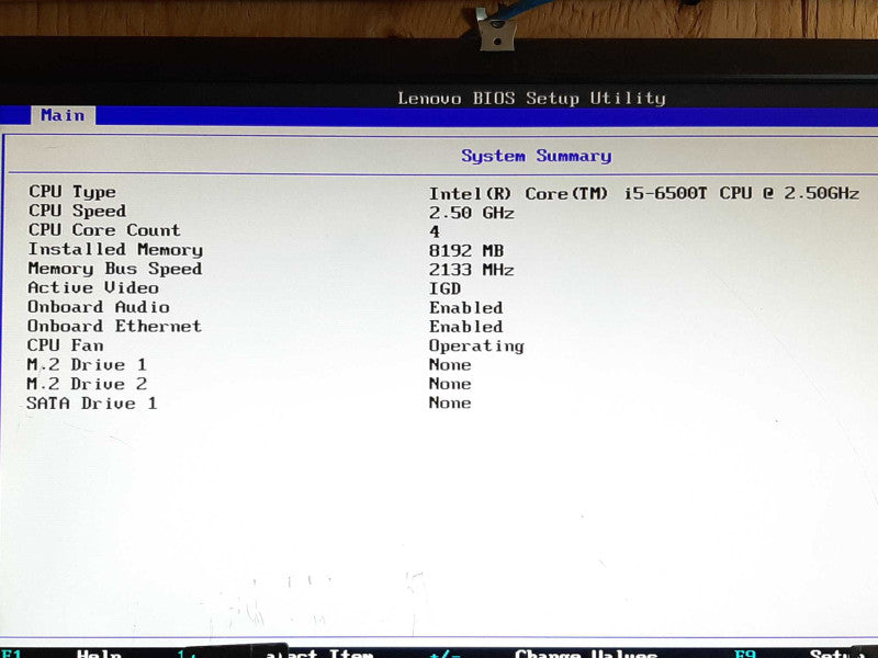Lenovo ThinkCentre M910q i5-6500T @ 2.5GHz 8GB RAM - NO HDD +