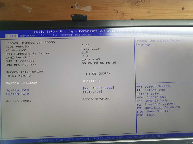 lenovo thinkserver RD630 2x Xeon E5-2640 @ 2.50ghz / 64gb ram / 03X3744 raid  #