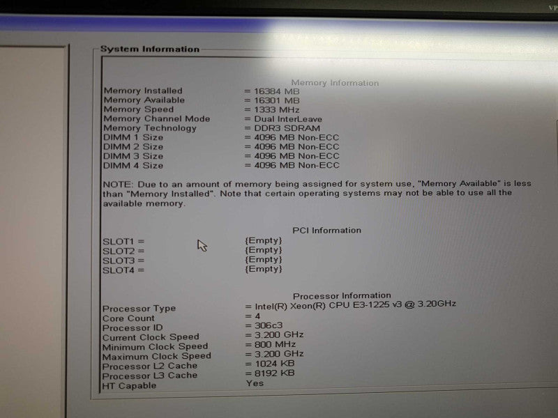 Dell Precision T1700 Xeon E3-1225 V3 @ 3.20ghz / 16gb ram / read #