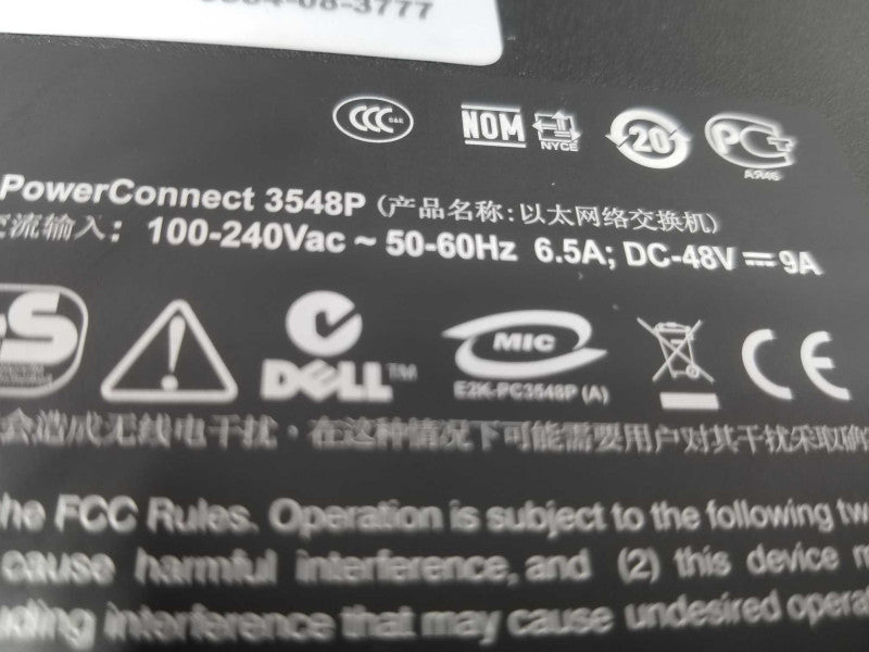 Dell PowerConnect 3548P 48-Port Gigabit PoE Managed Switch ~