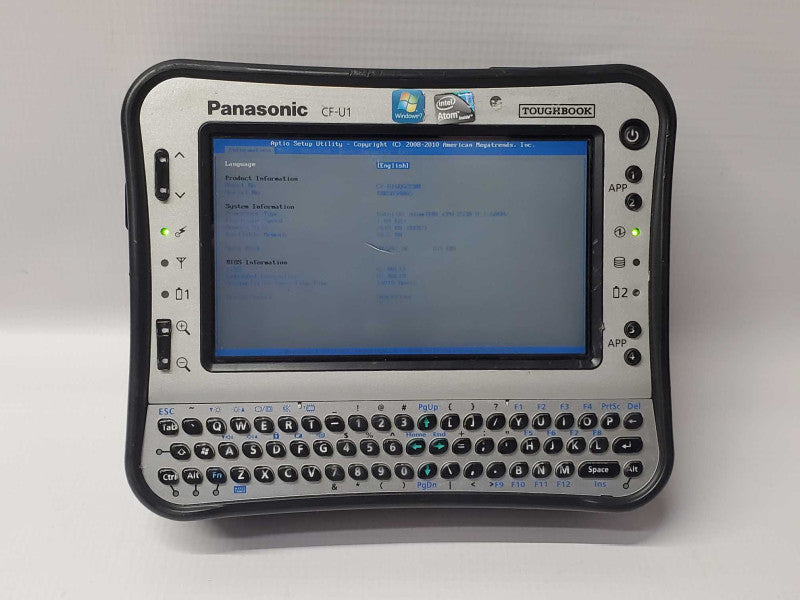 Panasonic Toughbook CF-U1, Atom Z530 1.6GHz 2GB DDR3 64GB Storage (Wiped) |