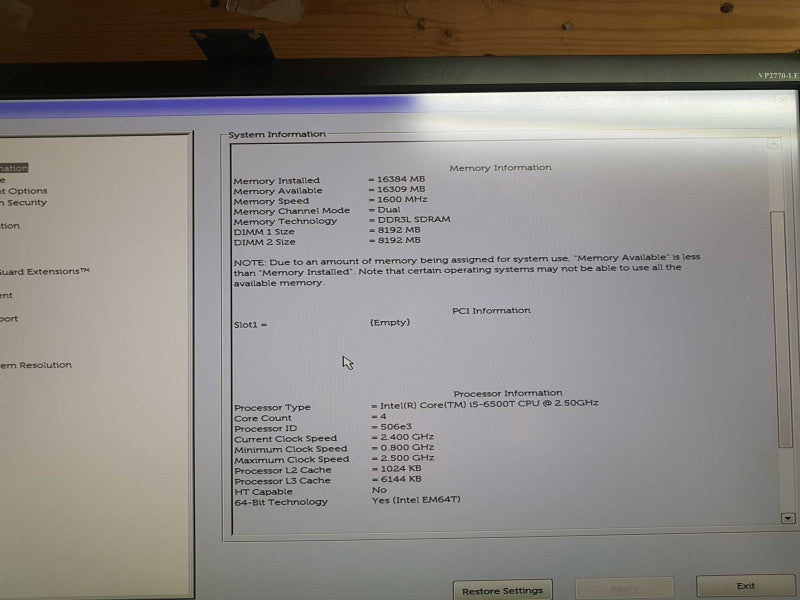 Dell Optiplex 3040 thinclient i5-6500T @ 2.50ghz / 16gb ram / read #