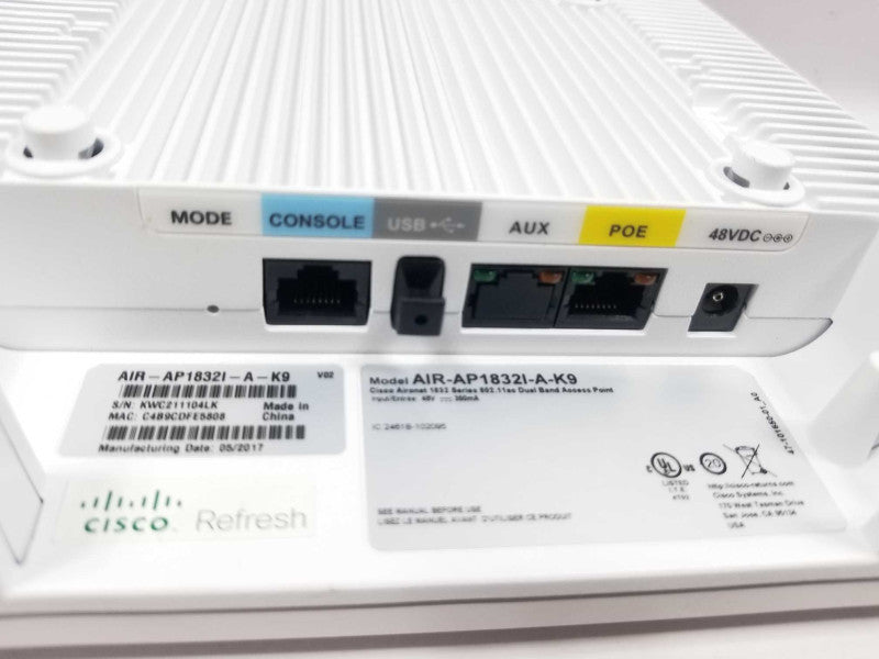 Cisco AIR-AP1832I-A-K9 867Mbps Wireless Access Point, QTY ~