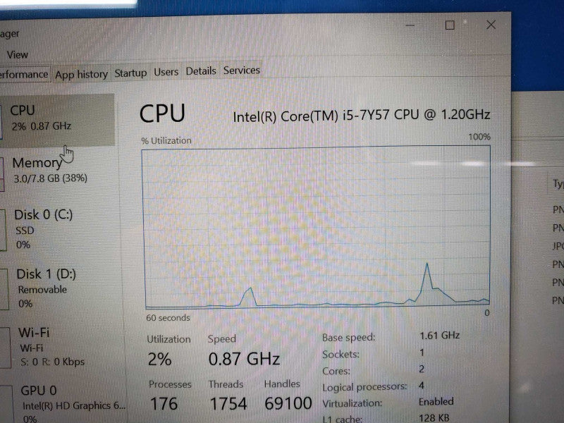 Lenovo ThinkPad X1 Tablet 2nd Gen Touch i5-7Y57 @1.2Ghz 8GB 256GB SSD
