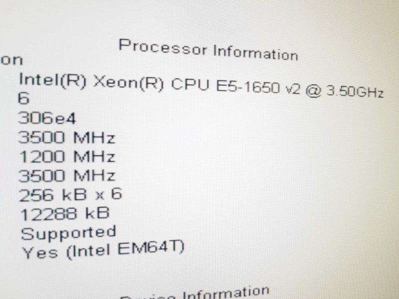 Dell Precision T3610 Xeon E5-1650(v2) 3.5GHz 6C/64GB, Quadro K2200, No HDDs ~