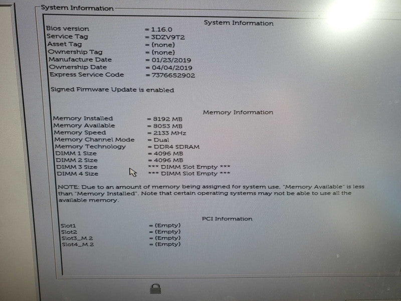 Dell OptiPlex 7060 8GB DDR4 i5 i5-8500 3.00GHz