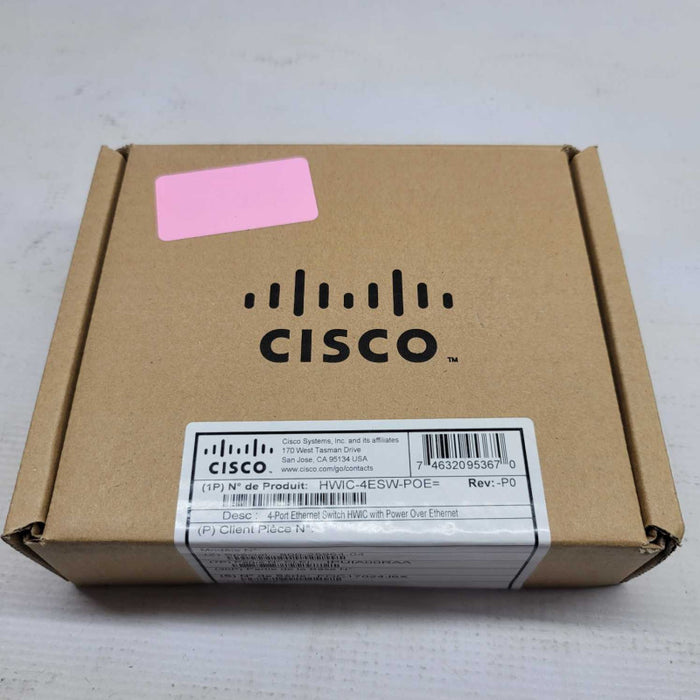 Cisco HWIC-4ESW-POE 4 Port 10/100 Ethernet Switch Interface Card