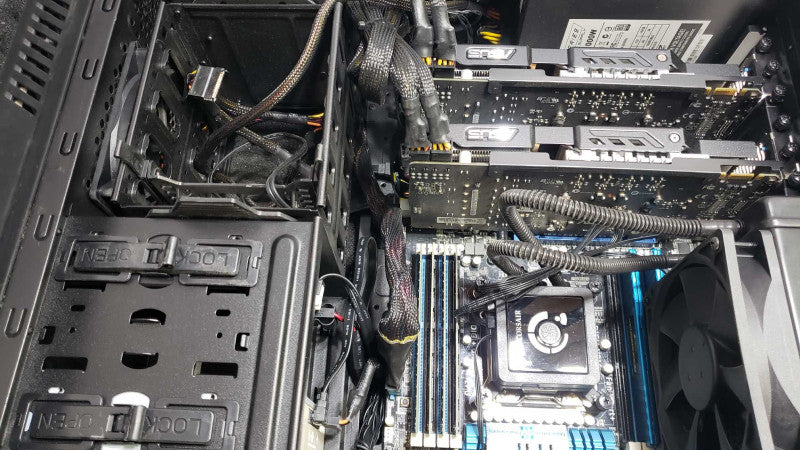 Custom PC Asus P9X79 i7-3820@3.6GHz 16G DDR3 2xGTX560Ti 1000W Water Cooling [