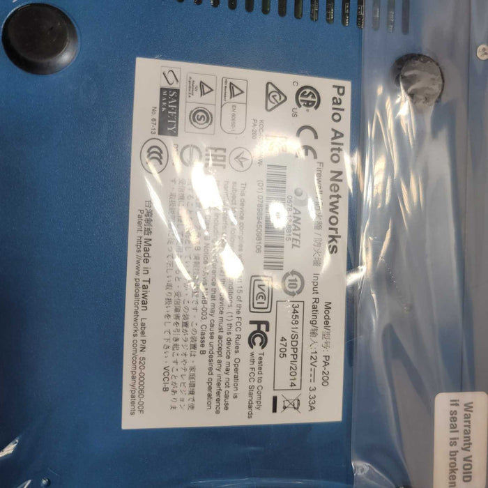 Palo Alto PA-200 4x Gigabit Ethernet RJ-45 100 Firewall