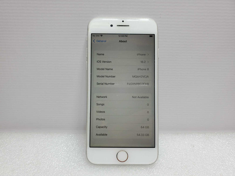 Apple iPhone 8 - 64 GB - White [Unlocked - As Is - Read] (