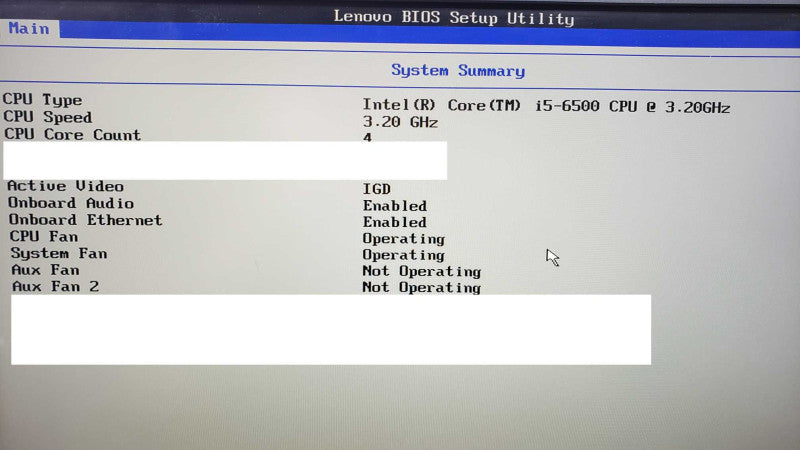 Lenovo ThinkCentre M800 Tower i5-6500 @ 3.40GHz No RAM No HDD No DVD [