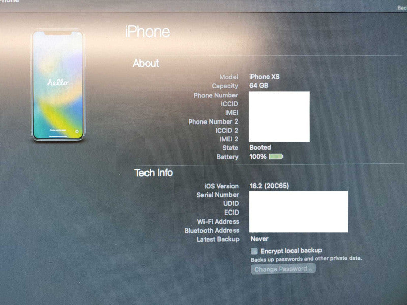 Apple iPhone XS - 64 GB - Gray [Activation Lock - As Is] (
