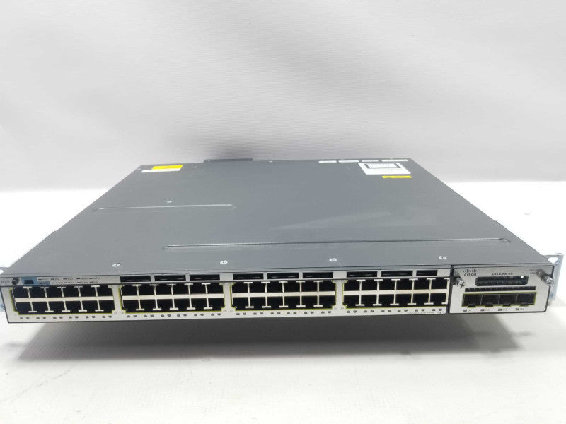 Cisco WS-C3750X-48PF-S Gigabit PoE Plus IP Base w/ C3KX-NM-1G, 1x PSU QTY ~